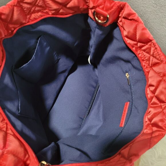Ah-Dorned Red Puffer Quilted Travel Bag/Tote NWOT - Picture 3 of 7